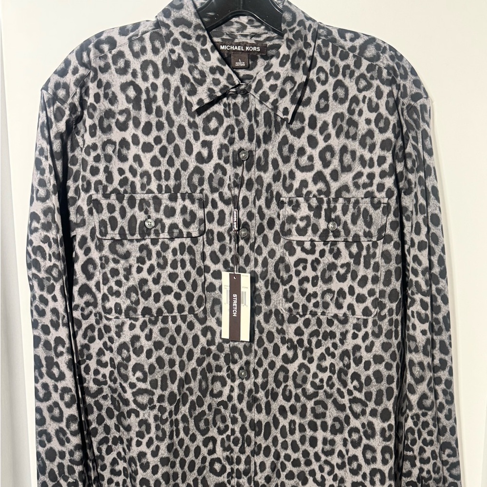 Michael Kors Leopard Print Shirt